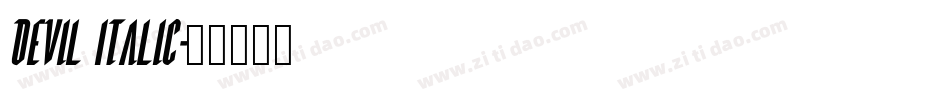 Devil Italic字体转换